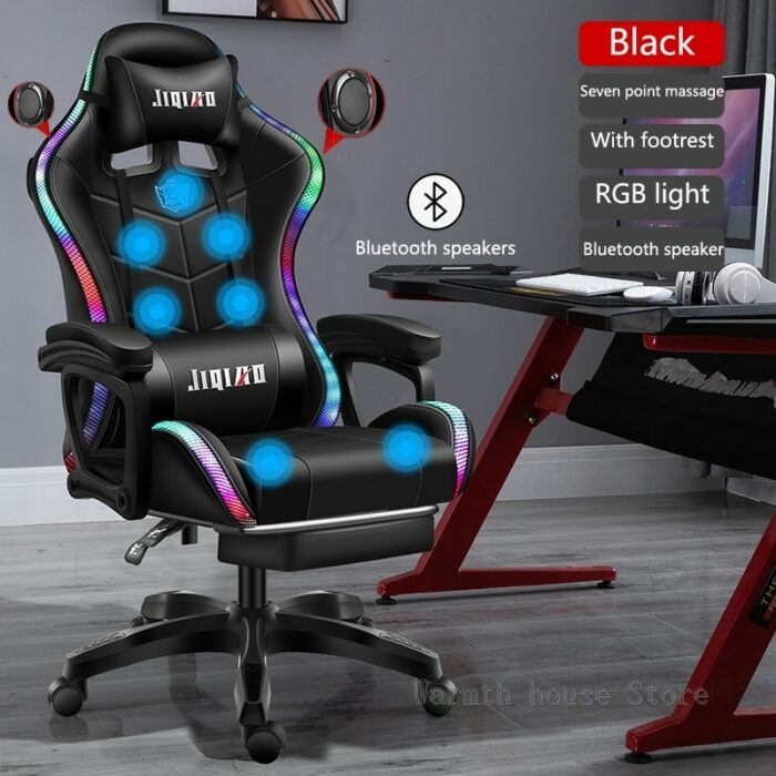 Gaming chair, office chair PU leather chair, ergonomic adjustable racing chair, swivel computer chair RU Warehouse freeshipping 6