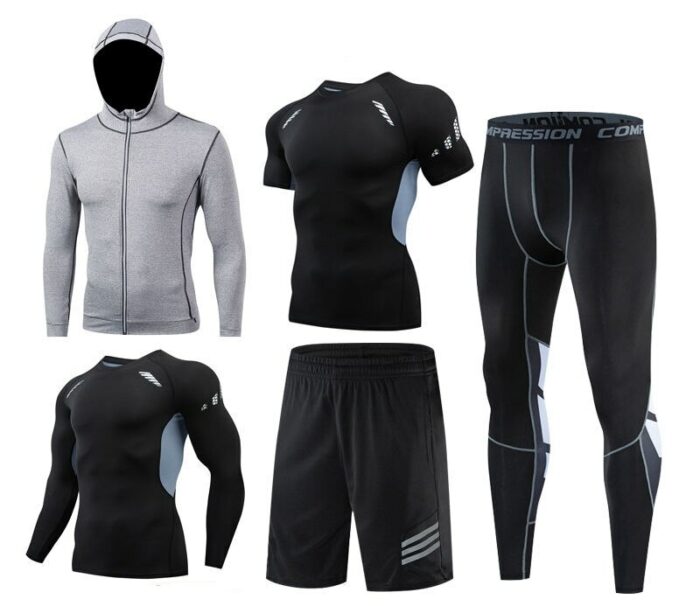 2022 Sports Suit Men's Running Set Basketball Underwear Tights Sportswear Gym Fitness Tights Jogging Training Tracksuits Clothes 6