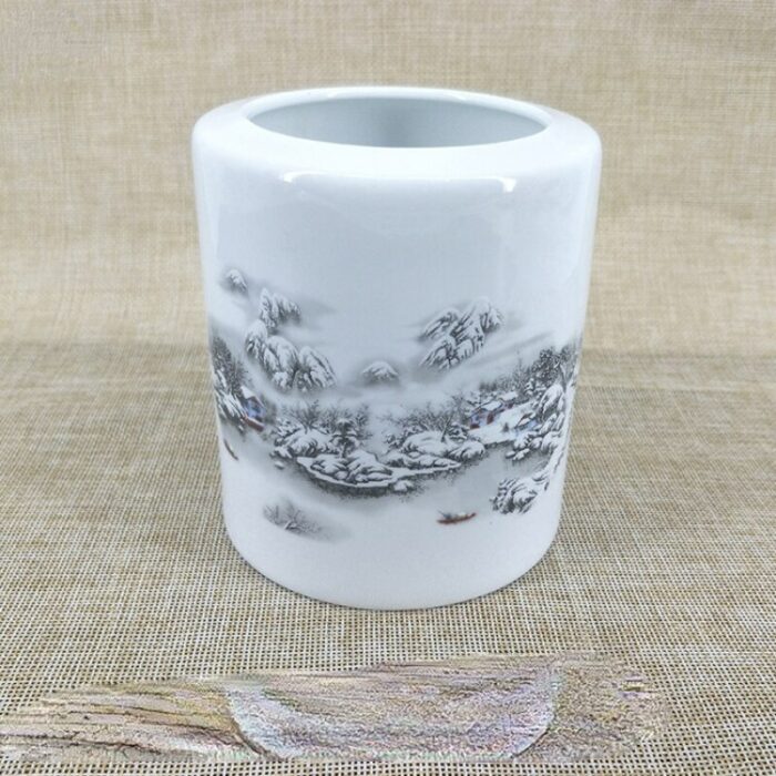 Jingdezhen Ceramic Pen Holder Wanxue Qianshan Creative Ornament Office Supplies Pen Wash Art Painting Supplies 1