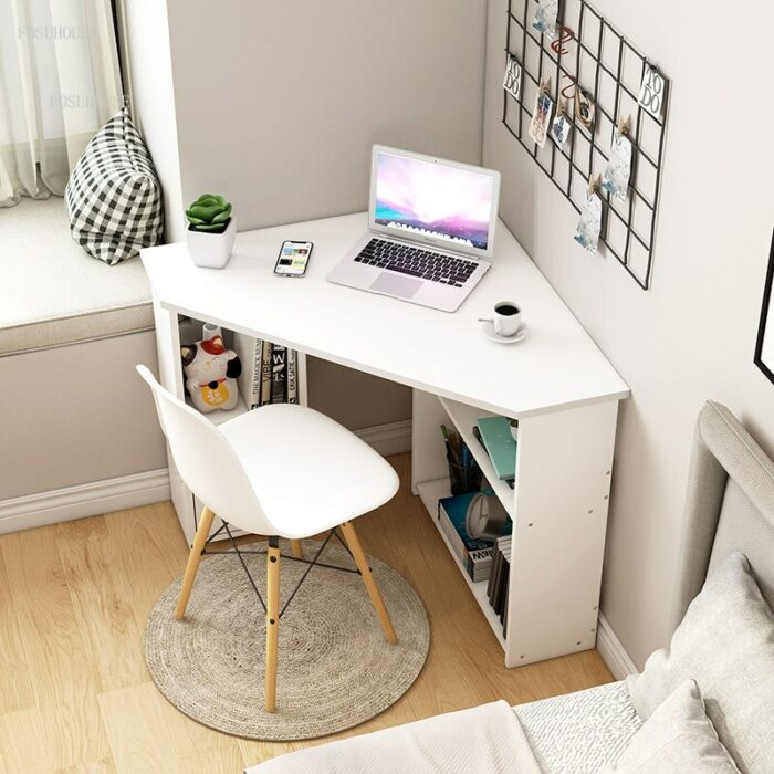 Corner Small Desktop Computer Desks Corner Desk Against The Wall Bedroom Home Student Study Desks Balcony Corner office Desks 3