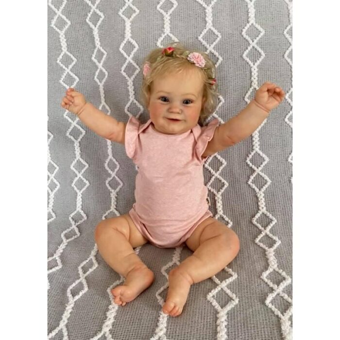 Two Size Version Reborn Toddler Popular Maddie Cute Girl Doll with Rooted Blonde Hair Soft Plush Toy Body High Quality Doll 1