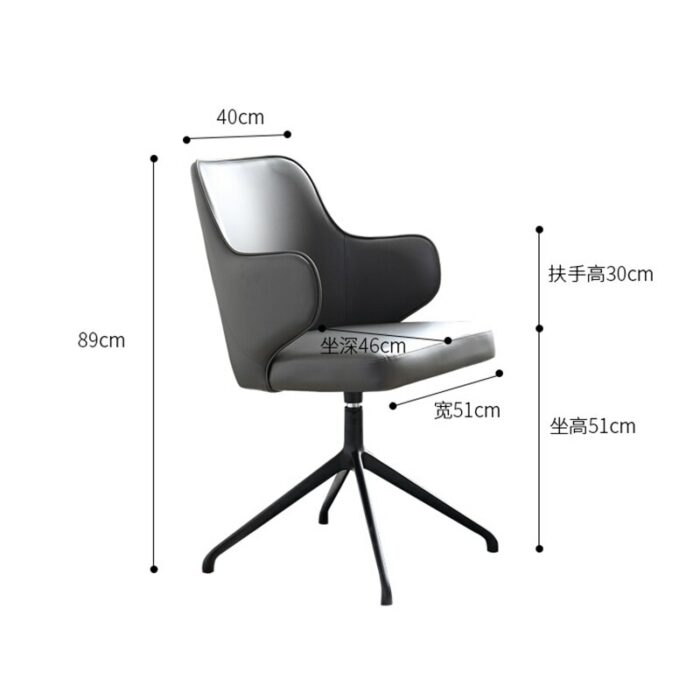 Italian Home Furniture Computer Chair Simple Modern Study Front Desk Office Chairs Dormitory Writing Swivel Chair with Armrest 6