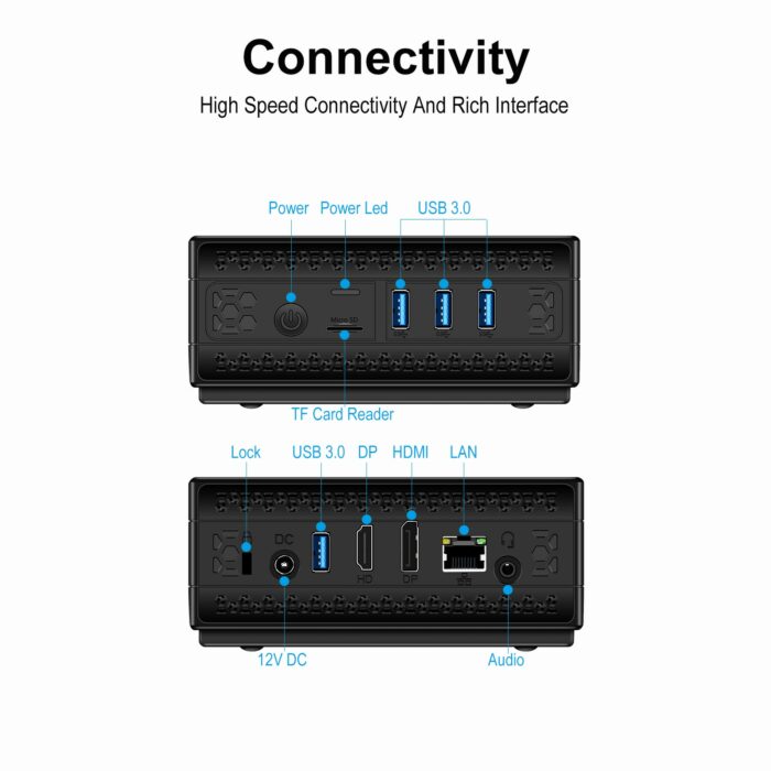 Chatreey AC1-Z Fanless mini pc intel Celeron J4125 Quad Cores windows 10 pro industrial mini computer Support windows 11 3