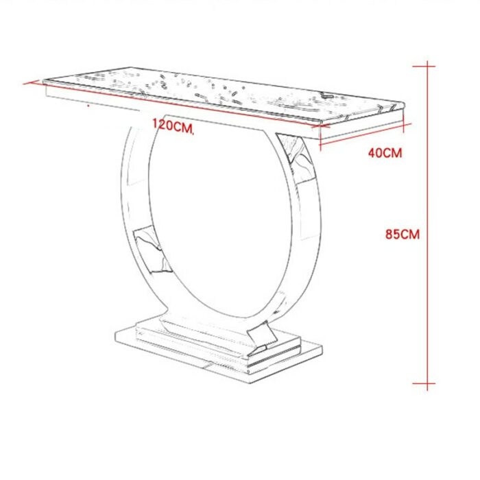 Morden Luxury Marble Surface Stainless Steel Tea Table Simple Living Room Titanium Stainless Steel Long Porch Platform Table 6