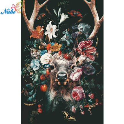 Nabi 5D Diamond Painting Deer Full Square Round Cross Stitch Kit Diamond Embroidery Animal Mosaic Handicraft Home Decoration Art 1