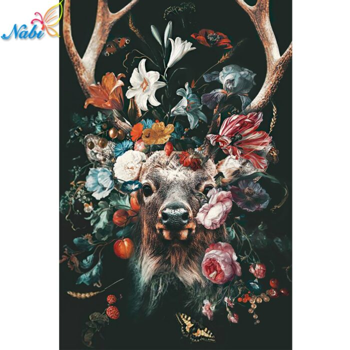 Nabi 5D Diamond Painting Deer Full Square Round Cross Stitch Kit Diamond Embroidery Animal Mosaic Handicraft Home Decoration Art 1