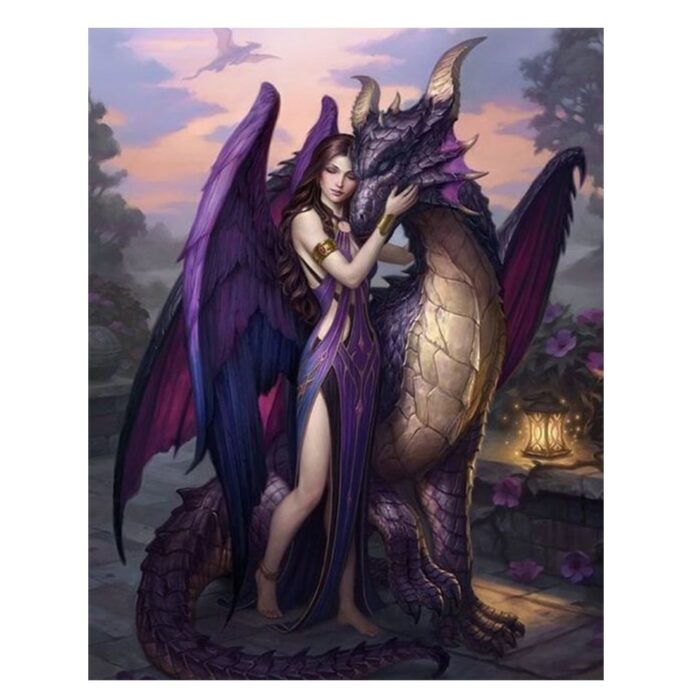 Dragon 5d diy diamond painting full drill mosaic Angel fairy diamond embroidery gift diamond stitch Handmade art home decor 6