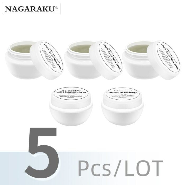 NAGARAKU Makeup Eyelash Extension Glue Remover Magnetic Eyelashes 10g 5pcs set Fast Safe Eyelashes Glue Remover Non Irritation 1