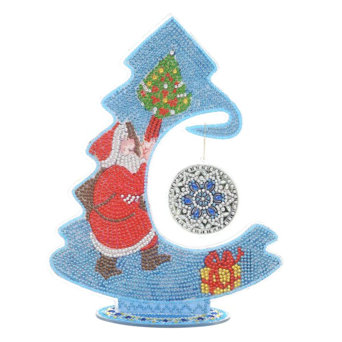 DIY Diamond Painting Christmas Tree Diamond Art Hanging Pendant Special Shaped Diamond Embroidery Kit Cross Stitch Art Craft 2