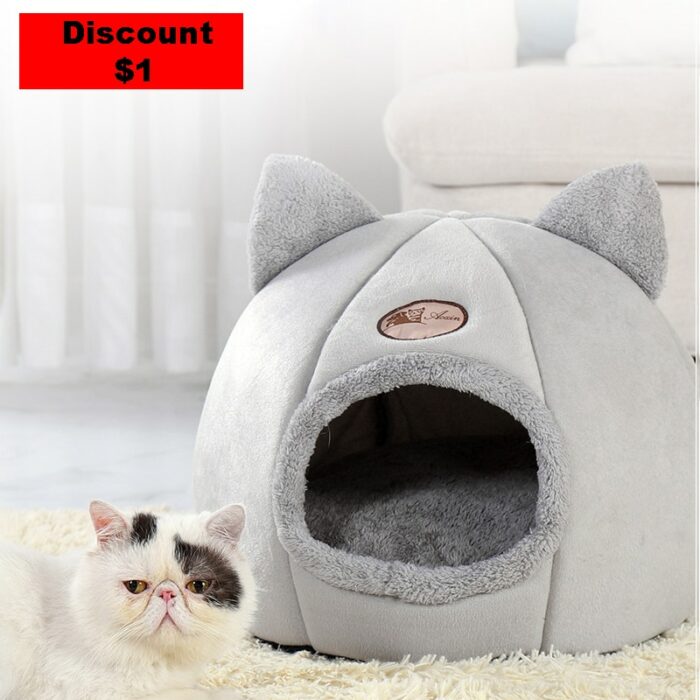 New Deep Sleep Comfort In Winter Cat Bed Iittle Mat Basket Small Dog House Products Pets Tent Cozy Cave Nest Indoor Cama Gato 2