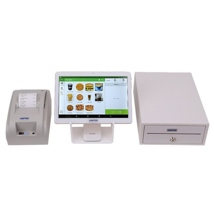 HSPOS 10 Inch Tablet PC Cash Register Android 9 POS System with Thermal Printer Cash Box and Free Software 6