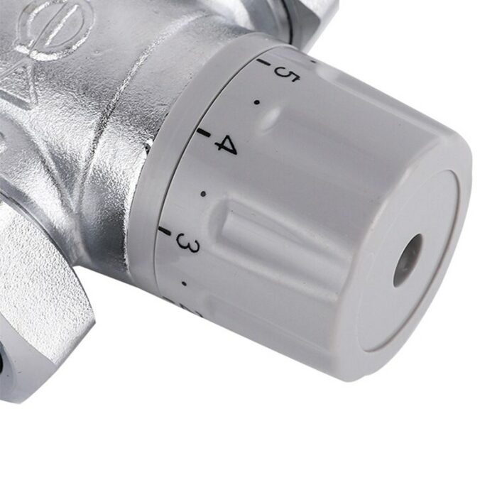 DN25 Chrome plated brass thermostatic mixing valve Temperature control valve Automatic constant temperature anti-scalding 2