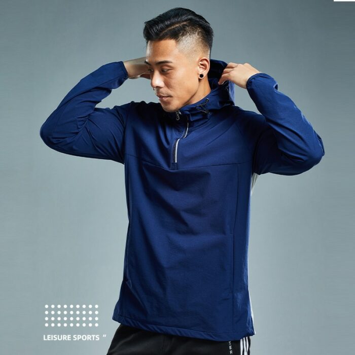 Windbreak Medium Thickness Sports sweatshirts Men's Hoodie Autumn And Winter jackets gym sports and leisure coats 3