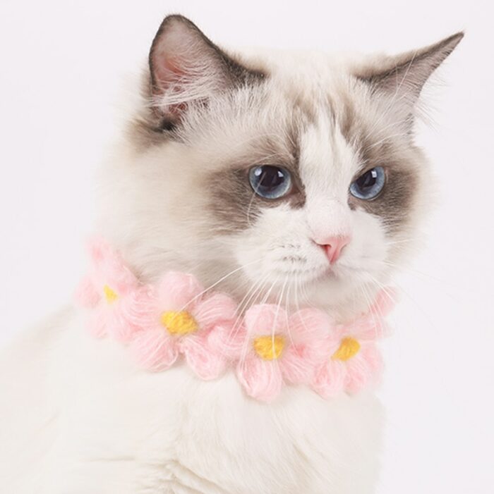 HOOPET Cat Collar Flower Small Dog Bow Tie Cute Puppy Neck Decoration Pet Necklace 2