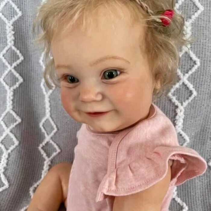 Two Size Version Reborn Toddler Popular Maddie Cute Girl Doll with Rooted Blonde Hair Soft Plush Toy Body High Quality Doll 6