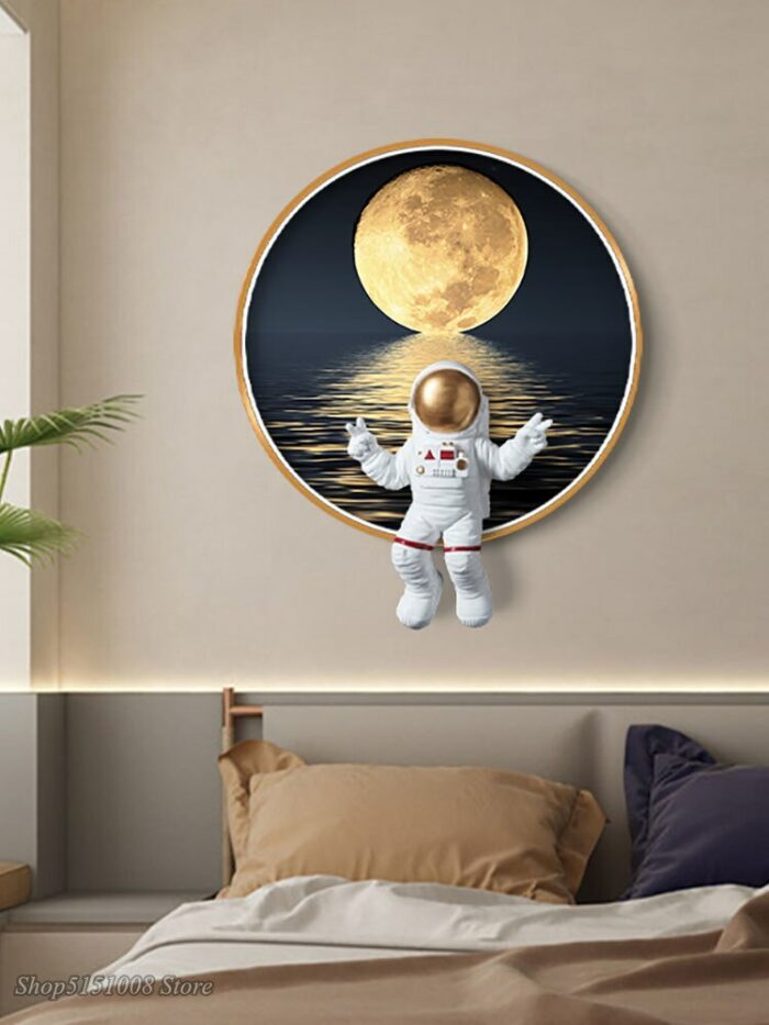 Universe Moon astronaut Wall Lights For Bedroom Living Room Modern Design Style Background Decor LED Wall lamp lighting Fixtures 3