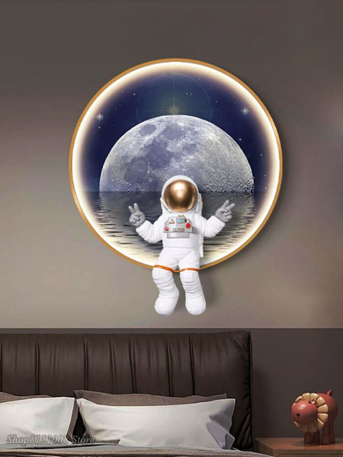 Universe Moon astronaut Wall Lights For Bedroom Living Room Modern Design Style Background Decor LED Wall lamp lighting Fixtures 2