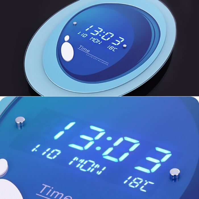 Modern Led Digital Wall Clock 3D Luminous Mute Electronic Creativity Wall Clock Led Wall Clock Jump Second Clock Home Decoration 4