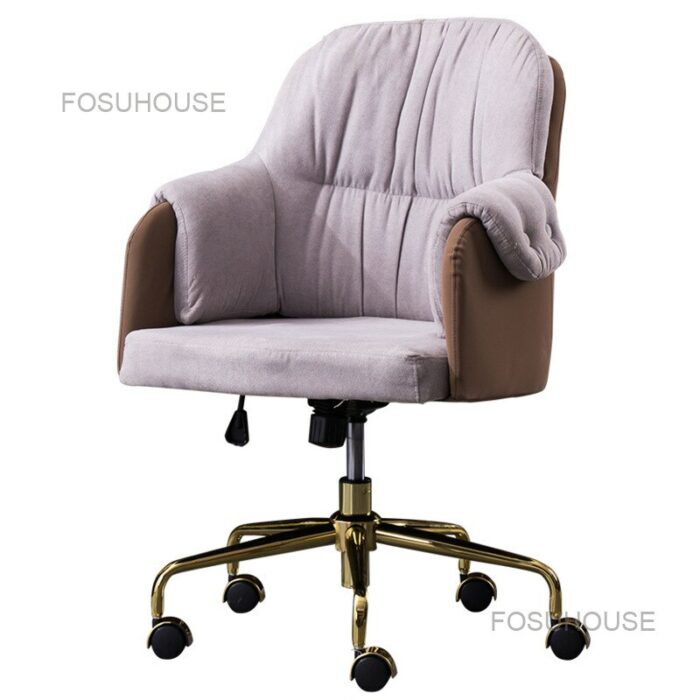 Nordic Home Study Computer Chair Comfortable Leisure Lift Office Chairs Gaming Chair Office Furniture Makeup Rotary Armchair 5