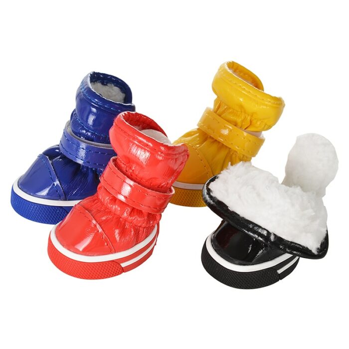 Winter Pet Dog Shoes For Small Dogs Warm Fleece Puppy Pet Shoes Waterproof Dog Snow Boots Chihuahua Yorkie Shoes Pet Products 2