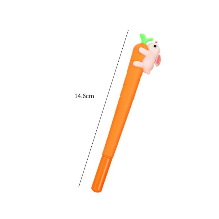 40 Pcs Creative Cute Rabbit Carrot Neutral Pen Cartoon Learning Stationery Carrot Water Office Signature Pen 5