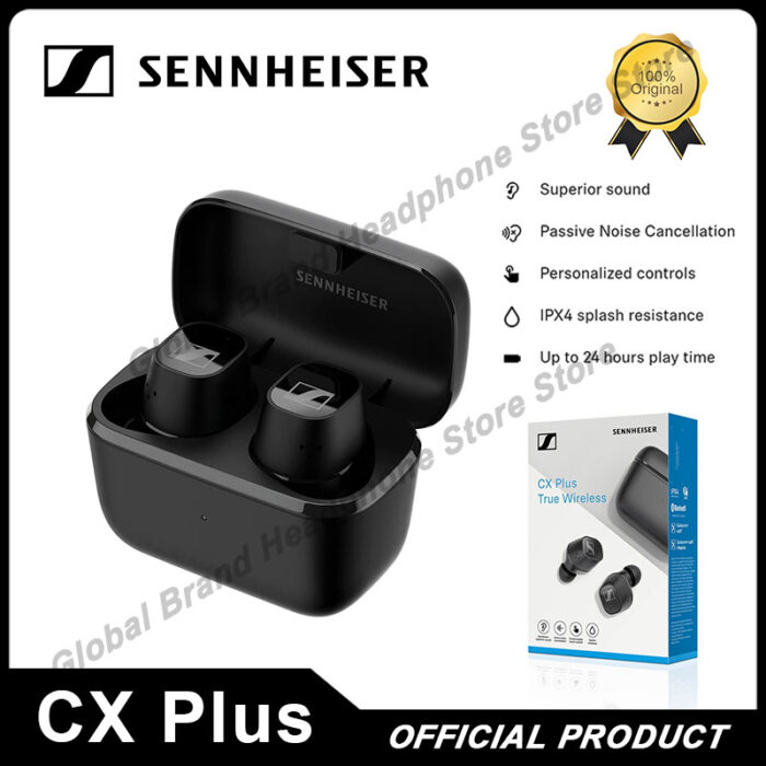 Original Sennheiser CX Plus True Wireless Earbuds In-Ear Headphones Sports Running Headset Music Gaming ANC Earphone with Mic 1