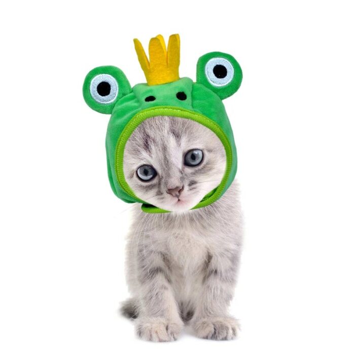 Cute Hat for Cat Cartoon Design Dress Up Costume Pet Cap Keep Warm Headwear Cosplay Accessories for Cats Small Dogs Y5GB 5