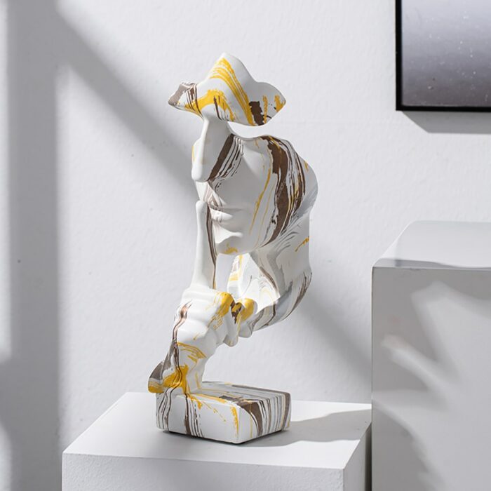 Home Decoration Accessories Modern Art Abstract Camouflage Figure Sculpture Office Decoration Desk Nordic Decoration Home Gift 2