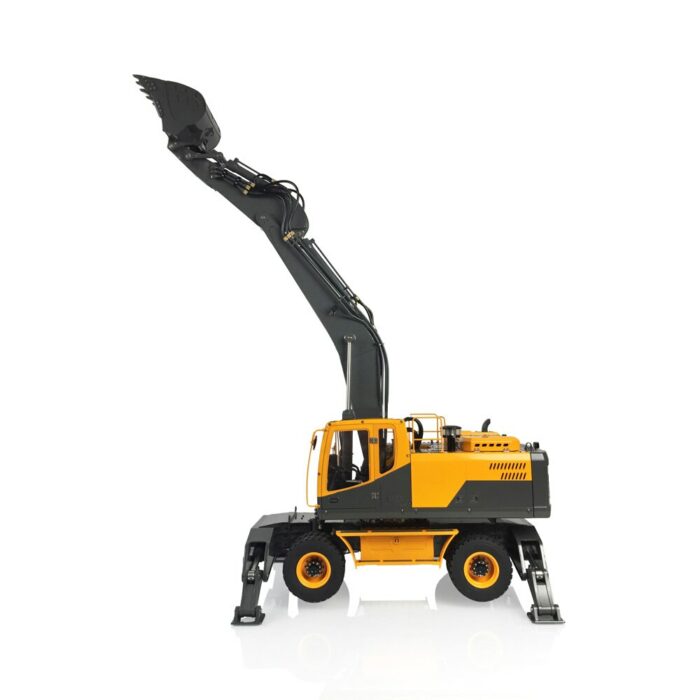 Outdoor Toys 1/14 LESU Aoue ET30H CNC Metal Hydraulic Wheeled RC Excavator Construction Model Painted with Light THZH1184 3