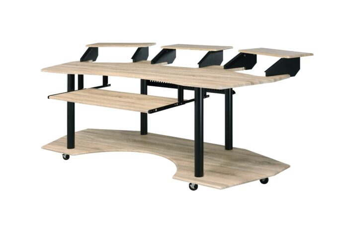 Eleazar Computer Desk, Natural Oak 92897 5