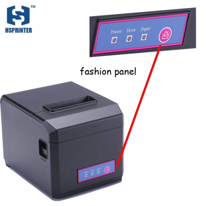 pos 80 printer thermal driver download with auto cutter usb and serial port HS-E81US restaurant order printing slip printer 2