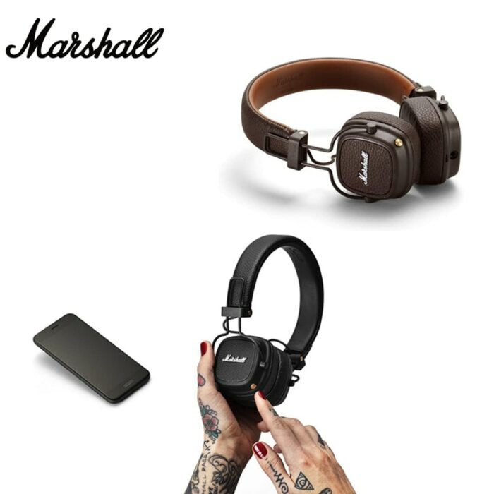 Marshall MAJOR III Bluetooth Wireless Headphones Earphones Deep Bass Foldable Sport Gaming Rock Headset Reduction Microphone 1