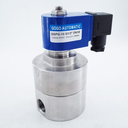 300bar 36MPa 2 way water high pressure solenoid valve 1/4 3/8 1/2 220V 24V Orifice 10mm N.C GSPG SS304 large flow valve 1