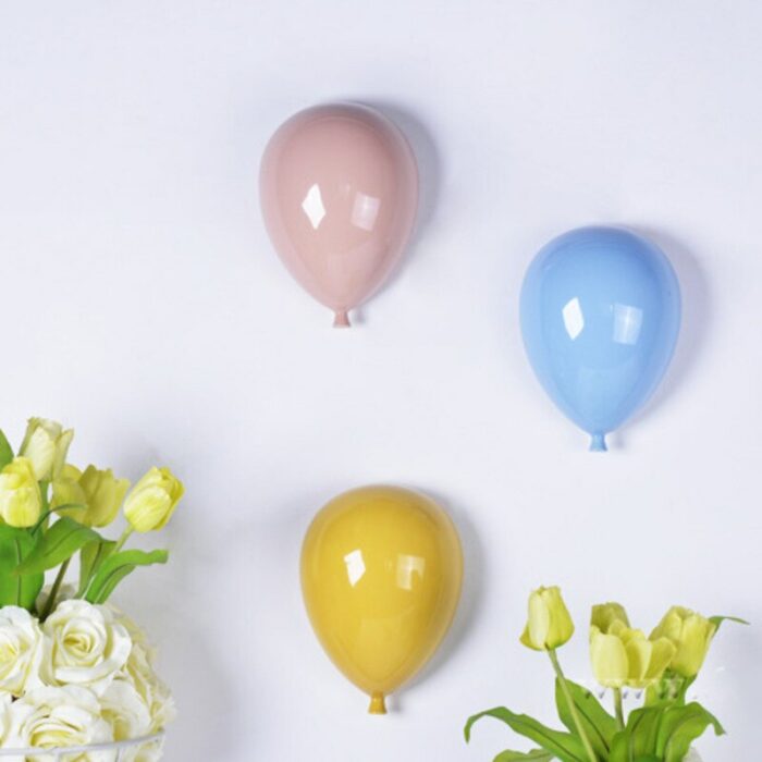 Ceramic Balloon Wall Hanging Decoration Wall Mounted Art Kids Room Decoration Home Decor Goodies Decorative Sculptures For Home 3