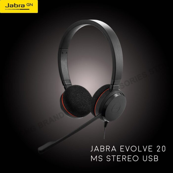 Original Jabra Evolve 20 Mono Stereo Professional Wired Headset Headphone Noise Cancellation MS/UC Stereo Earphones With Mic 6