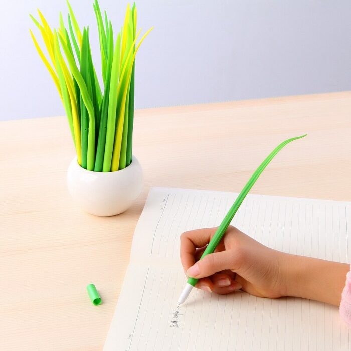 60pcs Wholesale Stationery Green Grass Pen Decoration Student Stationery Fashion Office Supplies Signature Pen Wholesale Gifts 4