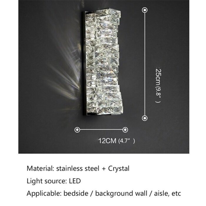 OUTELA Contemporary Luxury Wall Lamp Creative LED Lighting Scones Indoor Crystal Decorative Home Fixtures 6