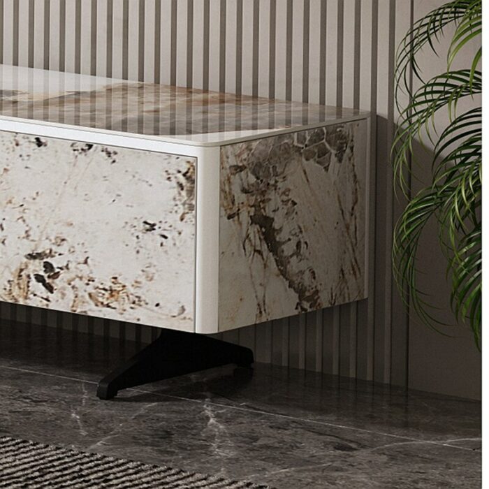 Glossy Coffee Table Personalized Creative Marble Coffee Table Postmodern New Sintered Stone Tea Table 4