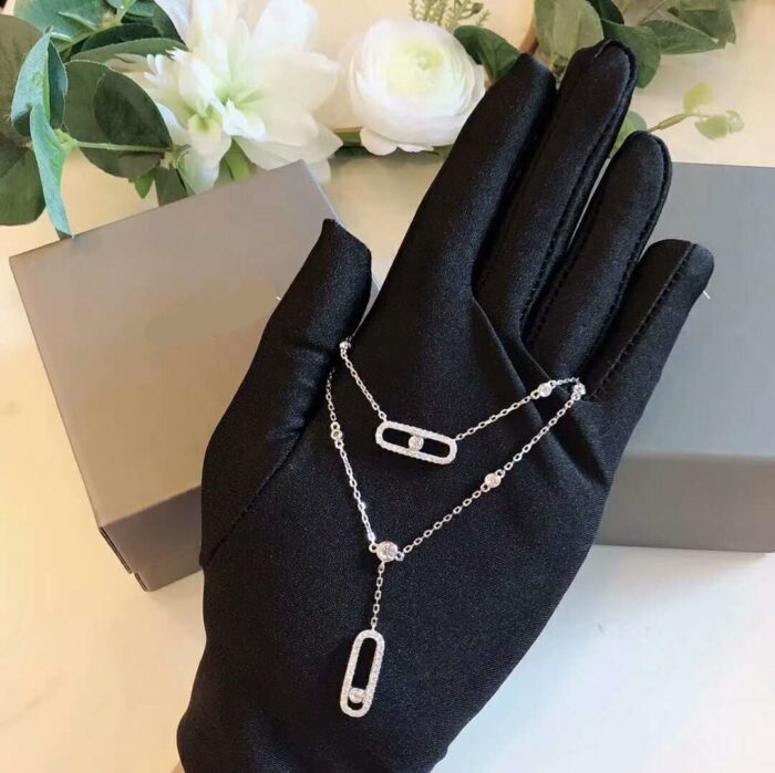 S925 High Quality Luxury Necklace For Women Diamond Pendant Fashion Necklace 100% Sterling Silver Anklet Jewelry Gift For Women 2