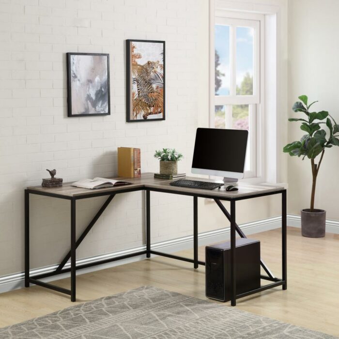 Practical Wide Desktop L Shaped Home Office Computer Desk Home Decoration 4