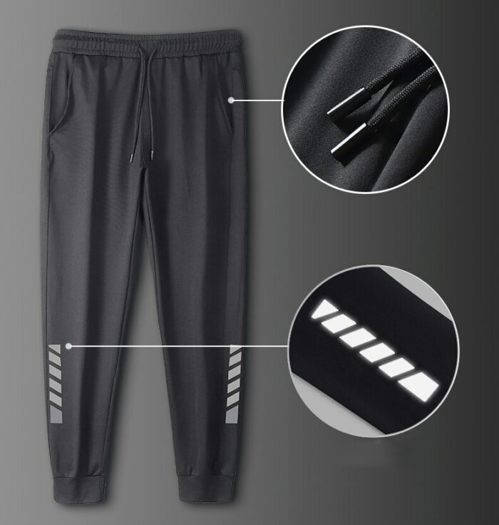 Running Tracksuits Men's Running Sets Reflective Jogging Basketball Soccer Shirt Pants Gym Tights Husband Sport Training Clothes 3