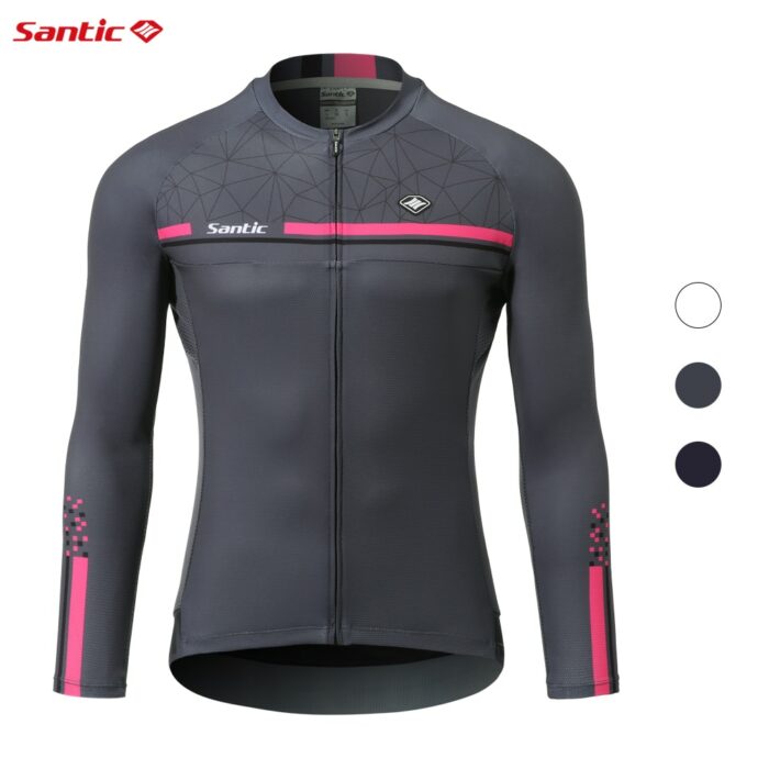 Santic Men Cycling Jerseys Bike MTB Cycling Jersey Long Sleeve Comfortable Sun-protective Summer WM0C01111 1