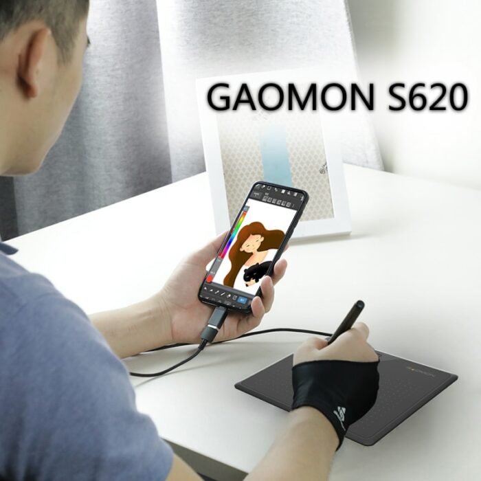 GAOMON S620 6.5x4 Inch Anime Digital Graphic Tablet Art Writing Board for Drawing &Game OSU with 8192 Levels Pen Children Tablet 5