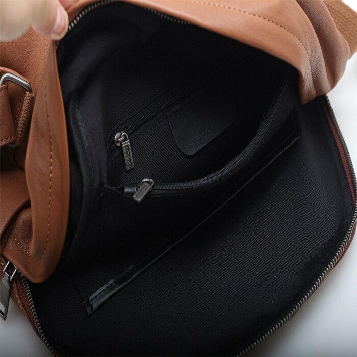 Genuine Leather Backpack Women Large Casual Versatile Shoulder Bag Daily School Knapsack Travel Cowhide Multi Pockets 4