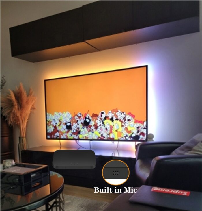 Immersion TV PC Backlight Work with TV Box HDMI Wifi Smart LED Strip Light and Music Sync Compatible with Alexa Google Assistant 4