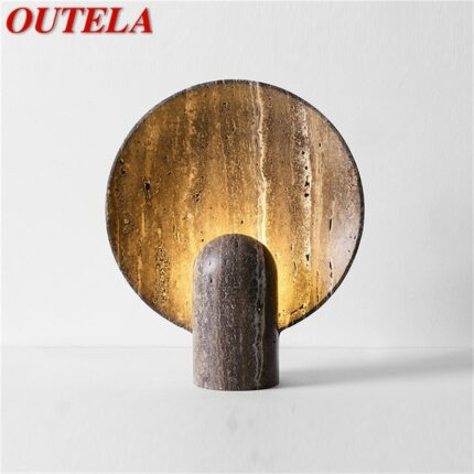 OUTELA Nordic Resin Table Light Modern LED Simple Creative Design Desk Lamp for Home Living Room Bedroom Decorative 1