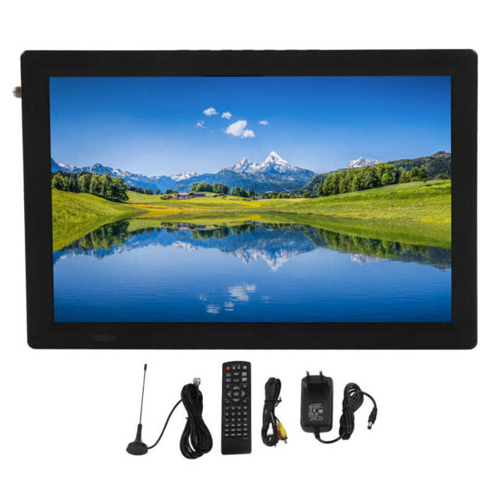 14in Portable LED Digital TV Rechargeable HD Television with High Sensitivity & Same Screen Function EU Plug 2