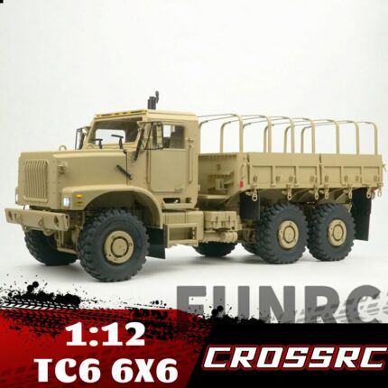 CROSSRC 1/12 RC Car TC6 6X6 6WD KIT Electric Remote Control Model Car Simulation Military Truck Adult Kids Toys Crawler Car 1