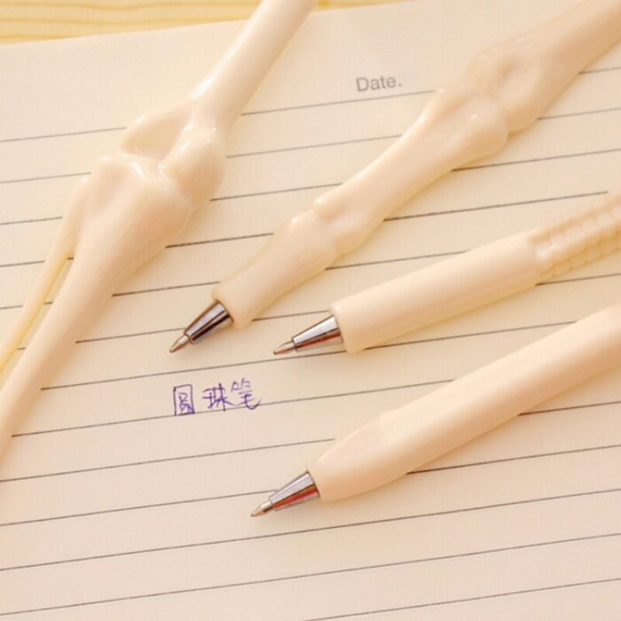 100 Pcs Realistic Bone Blue Ball Point Kawaii Pens School Office Supplies Kawaii Accessories Doctor Lovers Creative Halloween 6