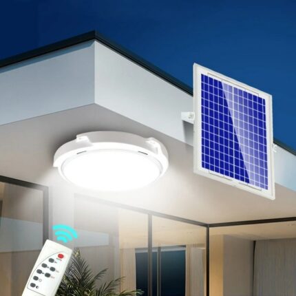 100/60/W LED Solar Ceiling light Pendant Light Outdoor Indoor Solar-Power Lamp With Line Corridor light for Garden Decoration 1